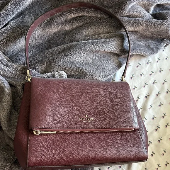Kate Spade Plum Leather Shoulder Bag - Picture 1 of 7